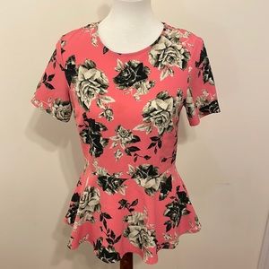 H&M Floral Peplum Top